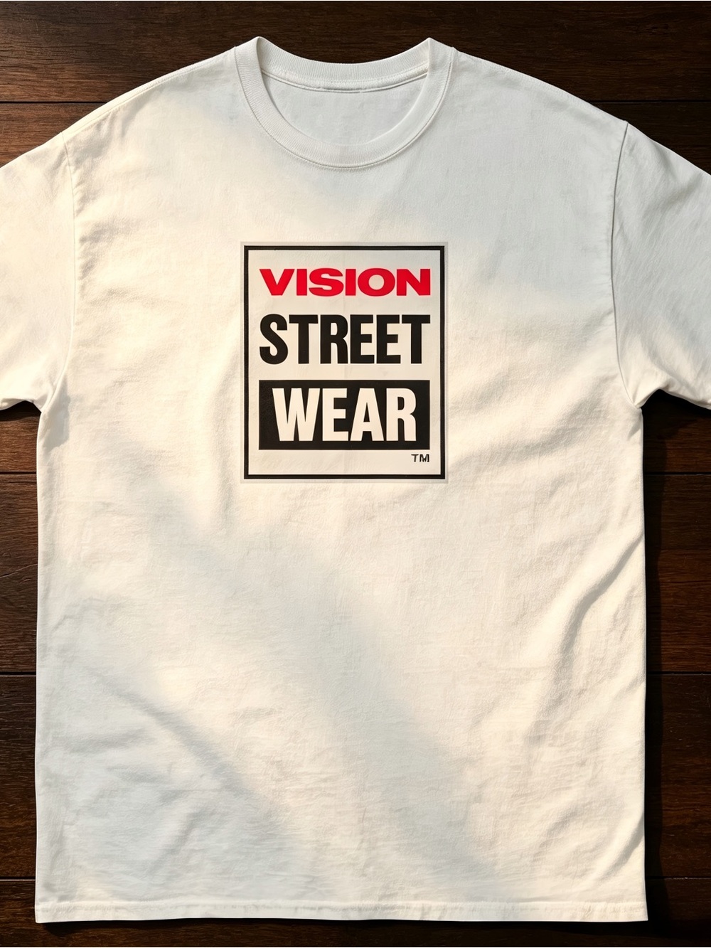 Vision street wear vintage logo t shirt 80's skateboarding tee White T-shirt